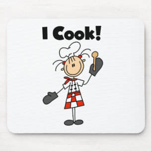 Tapis De Souris Je cuisine - Chef féminin