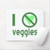 Tapis De Souris Je déteste les Légumes (Avec souris)