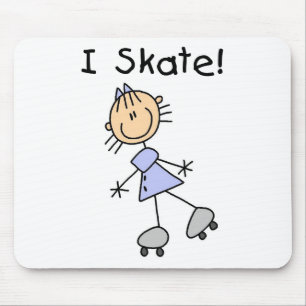 Tapis De Souris Je Fais Du Roller Girl Patineuse