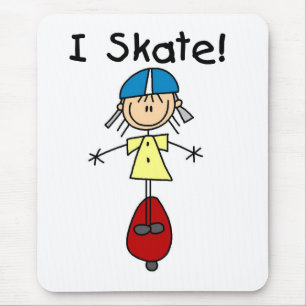 Tapis De Souris Je fais du skateboard Girl