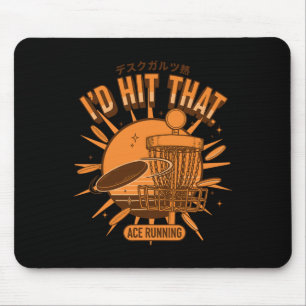Tapis De Souris Je frapperais cet As en courant Scène de Disc Golf