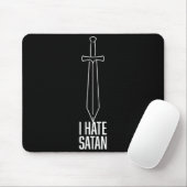 Tapis De Souris Je hais Satan (Avec souris)