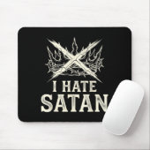 Tapis De Souris Je hais Satan (Avec souris)