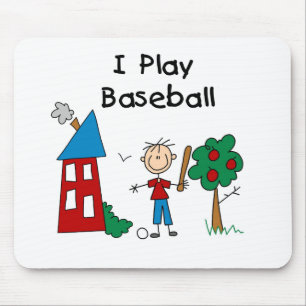 Tapis De Souris Je Joue au Baseball