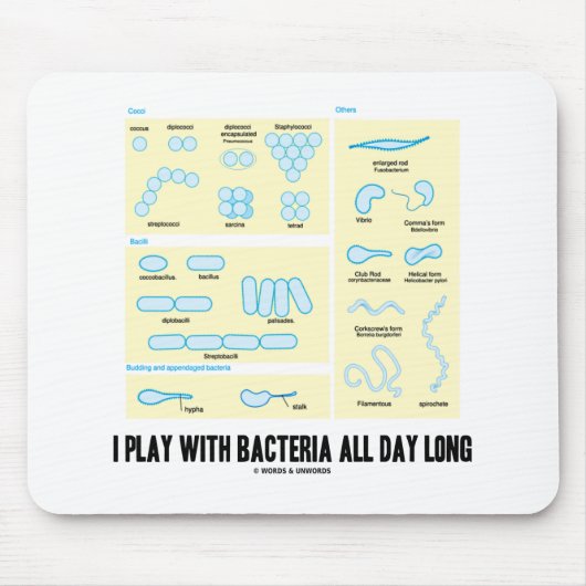 Tapis De Souris Je Joue Avec Les Bactéries Toute La Journée (Morph (Devant)