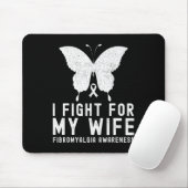 Tapis De Souris Je Lutte Pour Mon Épouse Fibromyalgie Mois B (Avec souris)