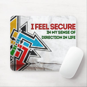 Tapis De Souris "Je me sens en sécurité" Motivation Affirmation