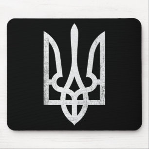 Tapis De Souris Je me tiens avec le drapeau de l'Ukraine Cœur Amou