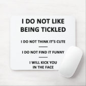 Tapis De Souris Je n'aime pas être des tickets (Avec souris)