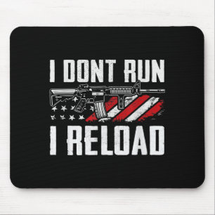 Tapis De Souris Je Ne Cours Pas Je Recharge Drapeau Usa Pro Armes