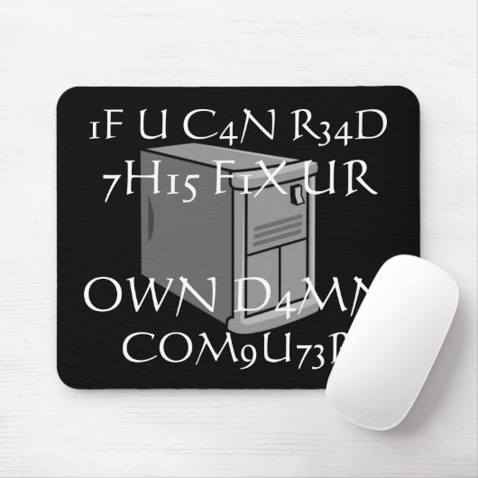Tapis De Souris Je ne suis pas M. Fix It (Avec souris)