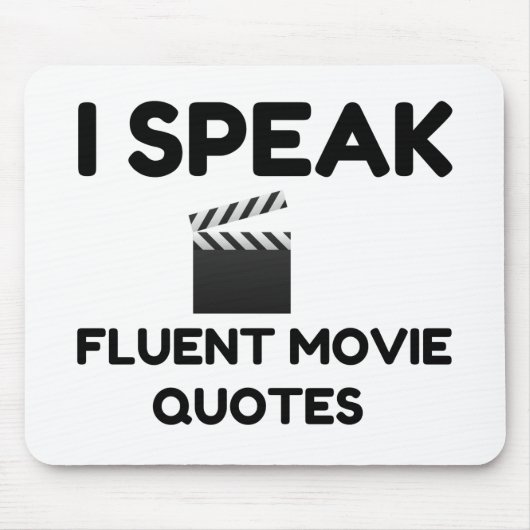 Tapis De Souris Je Parle Citations De Film Fluent (Devant)