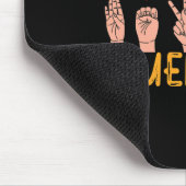 Tapis De Souris Je parle couramment ASL - langue des signes Sensib (Coin)