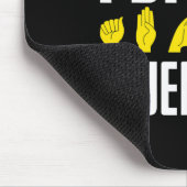 Tapis De Souris Je parle Fluent ASL Fun Deaf (Coin)