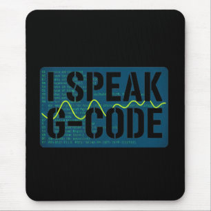Tapis De Souris Je parle G-Code CNC Machiniste Programmeur Drôle 