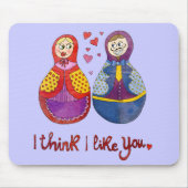 Tapis De Souris Je pense que je vous aime (Devant)