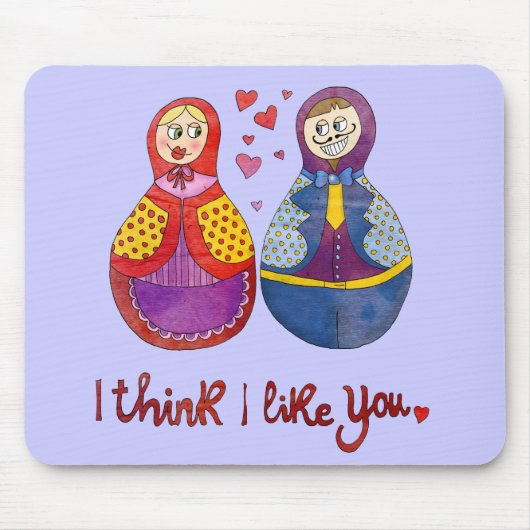 Tapis De Souris Je pense que je vous aime (Devant)