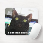 Tapis De Souris Je peux chat de mot de passe de Haz (Avec souris)