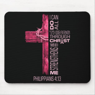 Tapis De Souris Je Peux Faire Tout Par Le Christ Cancer Du Sein A