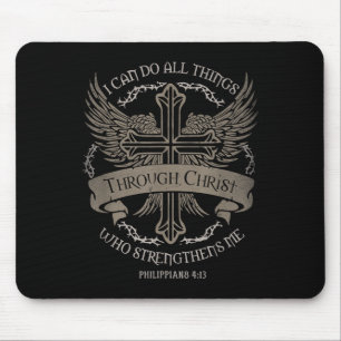 Tapis De Souris Je Peux Faire Tout Par Le Christ Qui Renforce