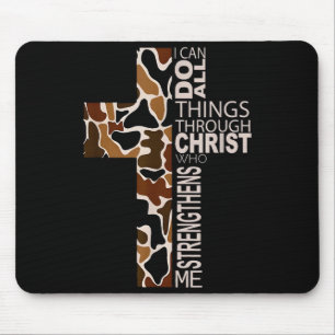 Tapis De Souris Je peux faire toutes choses par Christ Camouflage
