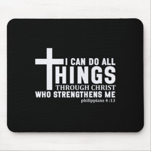 Tapis De Souris Je peux faire toutes choses par Christ Hommes reli