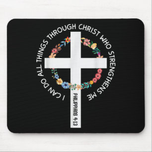 Tapis De Souris Je peux faire toutes choses par Christ qui me fort