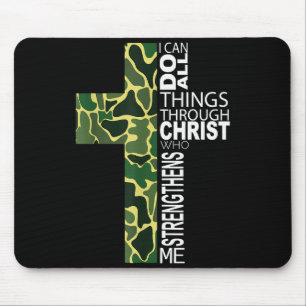 Tapis De Souris Je peux faire toutes choses par Christ qui me fort