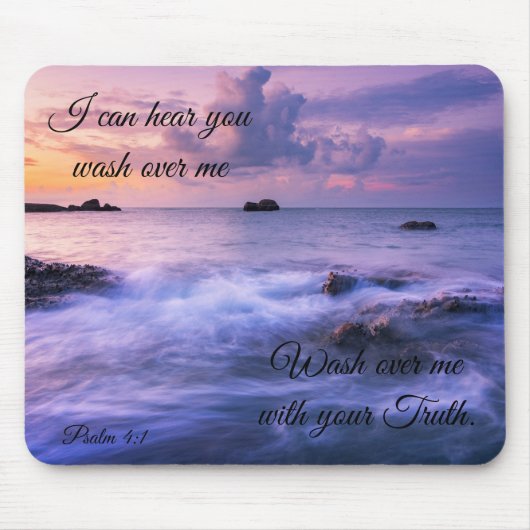 Tapis De Souris Je Peux Vous Entendre Purple Ocean Mouse Pad (Devant)