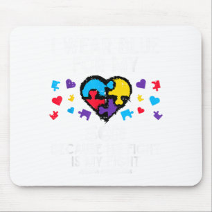 Tapis De Souris Je Porte Bleu Pour Mon Fils Lutte Contre Autisme S