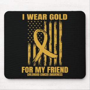 Tapis De Souris Je Porte De L'Or Pour Mon Ami Childhood Cancer