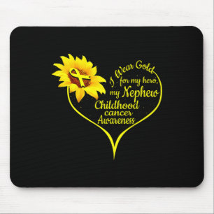 Tapis De Souris Je Porte De L'Or Pour Mon Nephew Children Cancer A