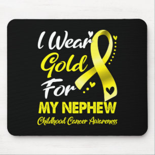Tapis De Souris Je Porte De L'Or Pour Mon Nephew Children Cancer A