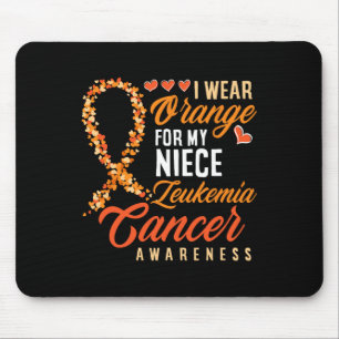 Tapis De Souris Je Porte De L'Orange Pour Ma Nièce Leucémie Cancer