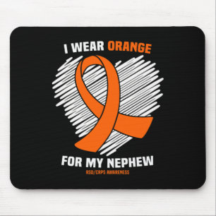 Tapis De Souris Je Porte De L'Orange Pour Ma Sensibilisation Aux R