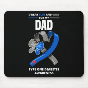 Tapis De Souris Je Porte Du Bleu Et Du Gris Pour Mon Père Tapez Un