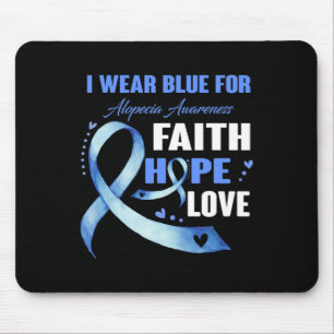 Tapis De Souris Je Porte Du Bleu Pour Les Cadeaux De Sensibilisati