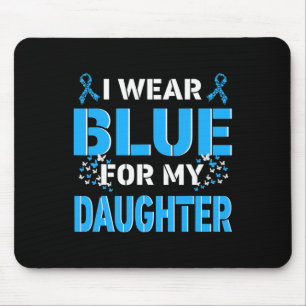 Tapis De Souris Je Porte Du Bleu Pour Ma Fille Diabète Sensibilisa
