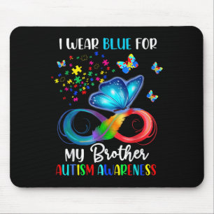 Tapis De Souris Je Porte Du Bleu Pour Mon Frère Autisme Puzzle Pap
