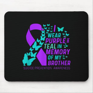 Tapis De Souris Je Porte Du Purple Et Turquoise Pour Mon Frère Sui
