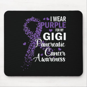 Tapis De Souris Je Porte Du Purple Pour Mon Gigi Pancréatique Canc
