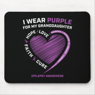 Tapis De Souris Je Porte Du Purple Pour Mon Grand-Fille Epilepsy A