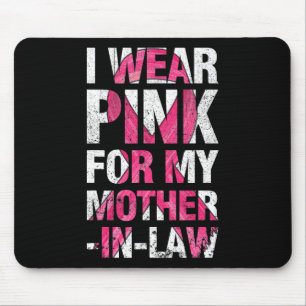 Tapis De Souris Je Porte Du Rose Pour Ma Belle-Mère Sup Cancer Du 