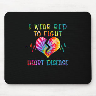 Tapis De Souris Je porte du rouge pour combattre le T-shirt de sen