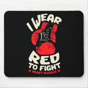 Tapis De Souris Je porte du rouge pour lutter contre une malformat