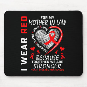 Tapis De Souris Je Porte Du Rouge Pour Ma Mère En Droit Maladie Ca
