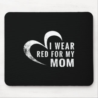 Tapis De Souris Je Porte Du Rouge Pour Ma Mère Maladie Cardiaque S