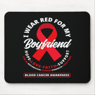 Tapis De Souris Je Porte Du Rouge Pour Mon Petit-Ami Sensibilisati