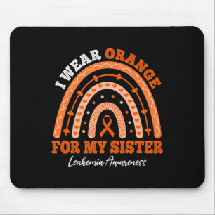 Tapis De Souris Je Porte Du Ruban Orange Pour La Sensibilisation À