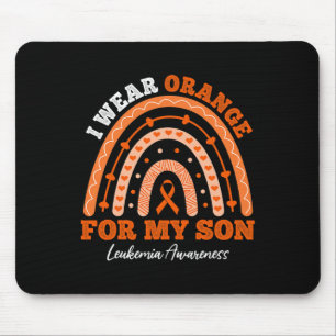 Tapis De Souris Je Porte Du Ruban Orange Pour Son Leucémie